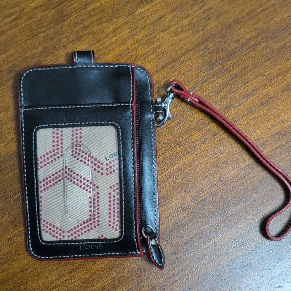 Lodis Black and Red Phone Case with Wrist Strap